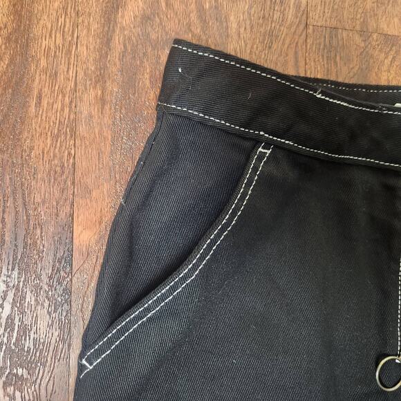 VANS Black Y2K Skirt with Contrast Stitching Patches Front Zipper, Small - Picture 5 of 7